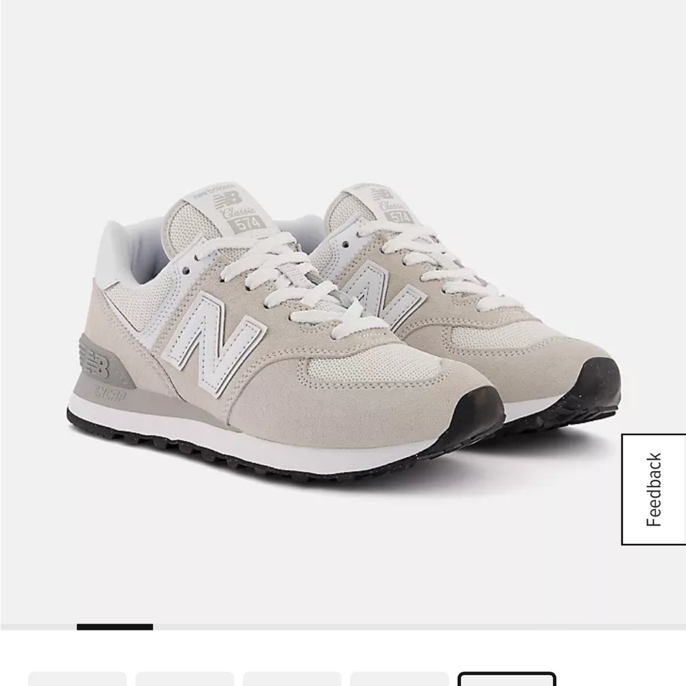 New Balance 574 - Light Gray and White Sneakers
